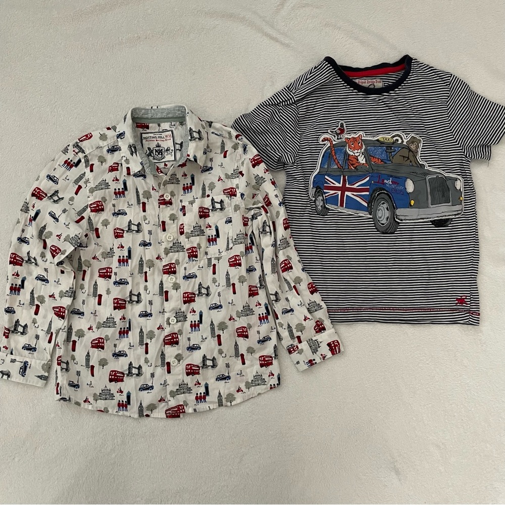 Boys Monsoon London shirt bundle 7-8